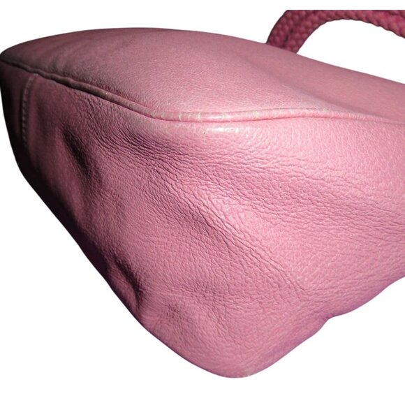 Kate Spade Vintage Pink Leather Braided Handles Shoulder Bag - Picture 11 of 13